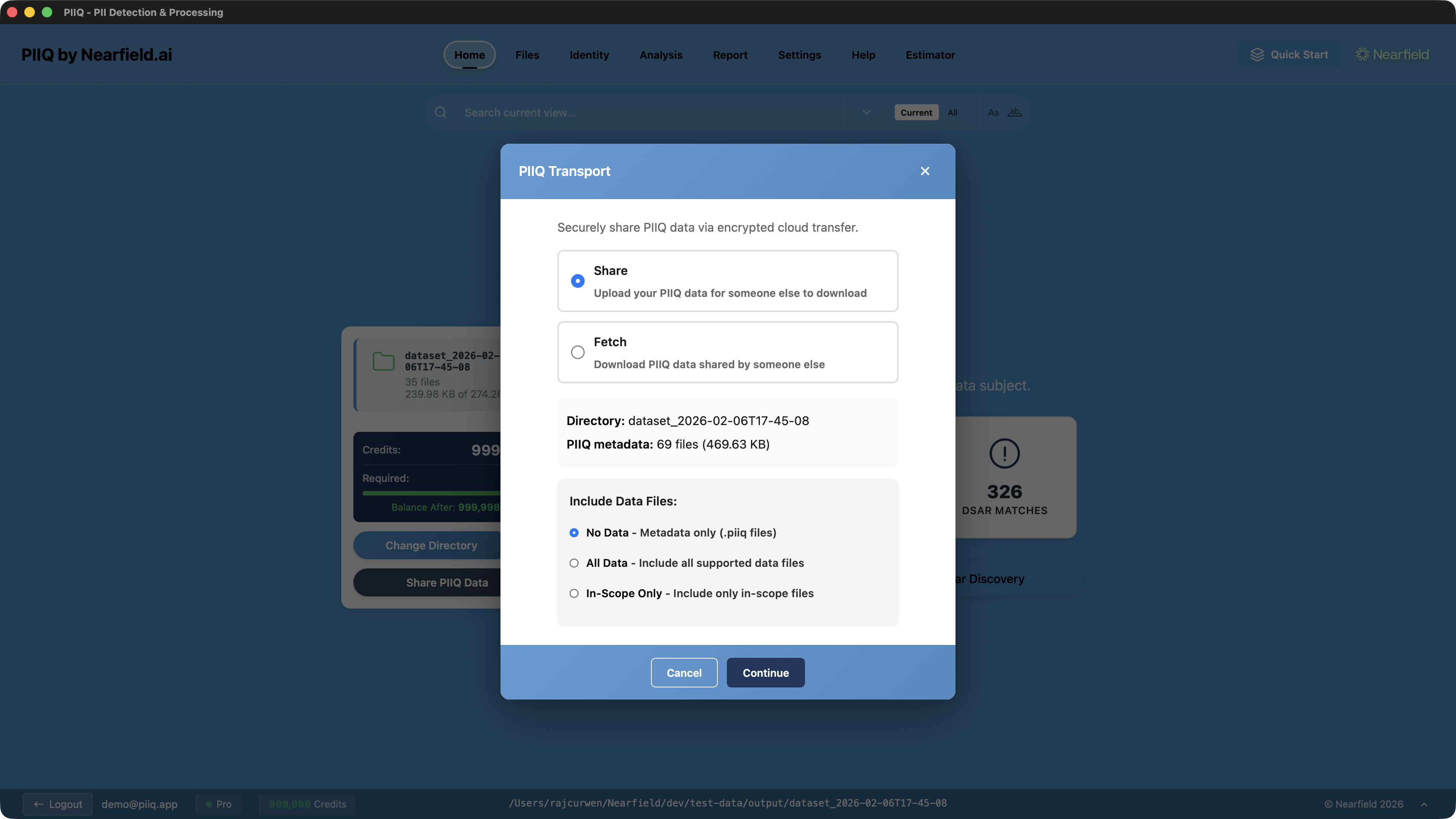 PIIQ Transport - Secure encrypted data sharing